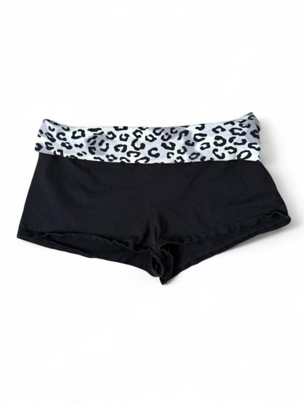Leopard Foldover Shorts - Picture 1 of 3